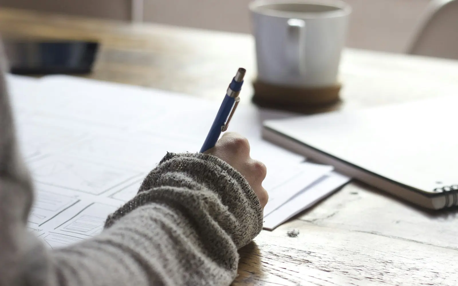 Notes on a desk during a quiet working session