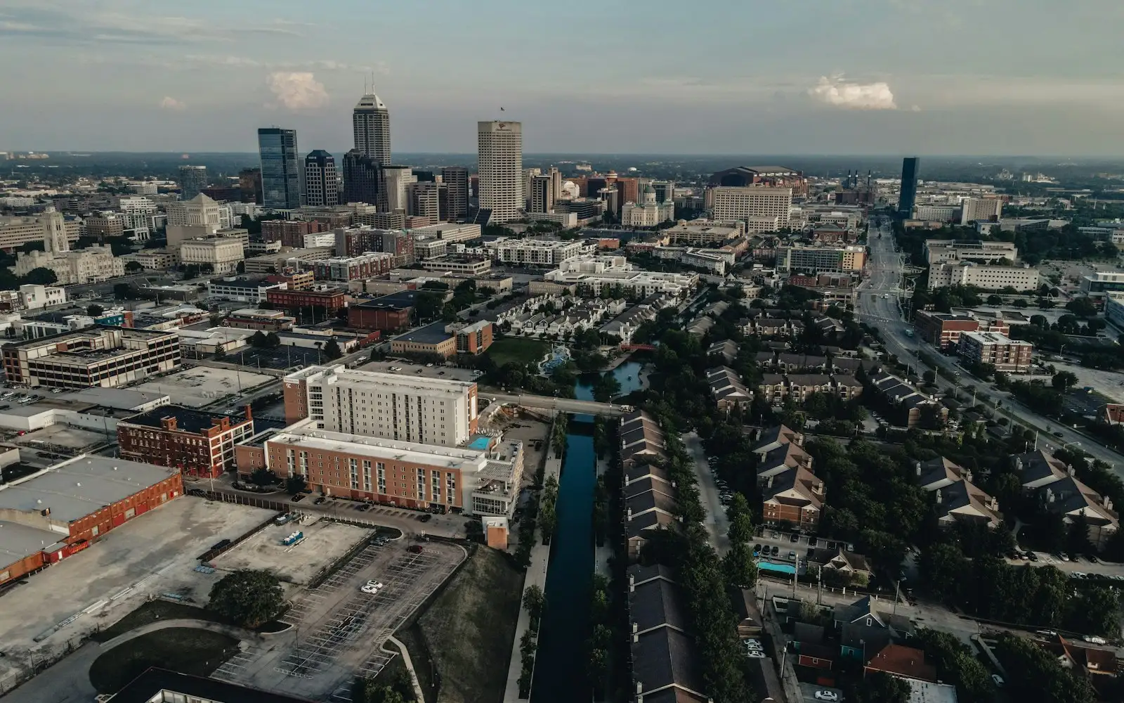 Downtown Indianapolis and the canal